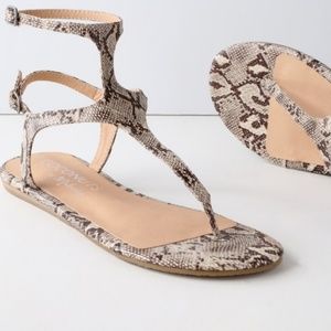 Snake print sandals